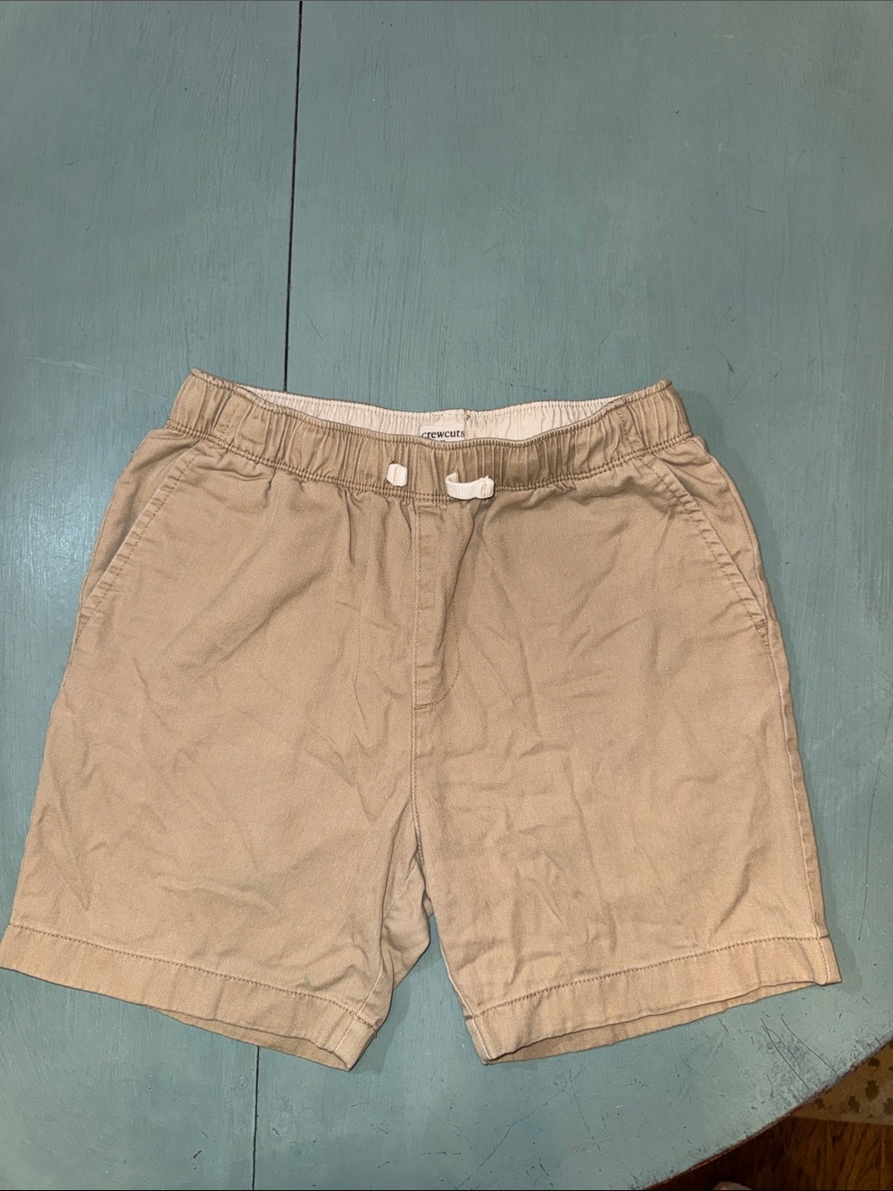 Crewcuts Khaki Drawstring Flat-Front Shorts
